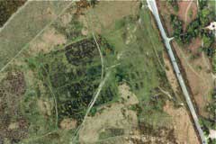 aerial view of pow camp