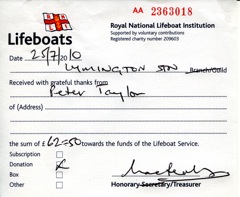 2010 - RNLI: Photo sales etc.